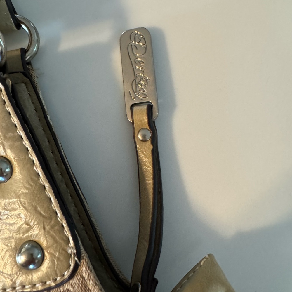 Dereon Vintage Y2K Gold and Brown Shoulder Bag - Picture 6 of 13